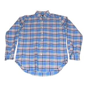 Polo Ralph Lauren Classic Fit Plaid Button Down Shirt Mens SMALL Blue Red Preppy